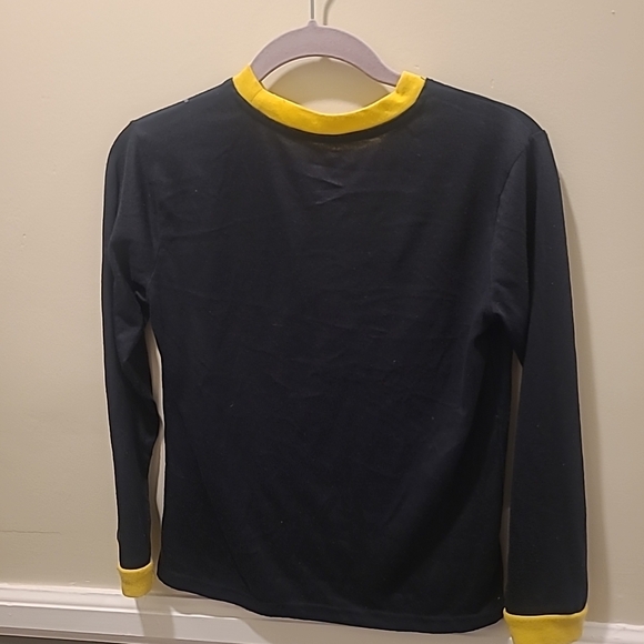 Pokemon Pikachu Boys Black and Yellow Long Sleeve Tee Size 10/12 - Picture 3 of 6